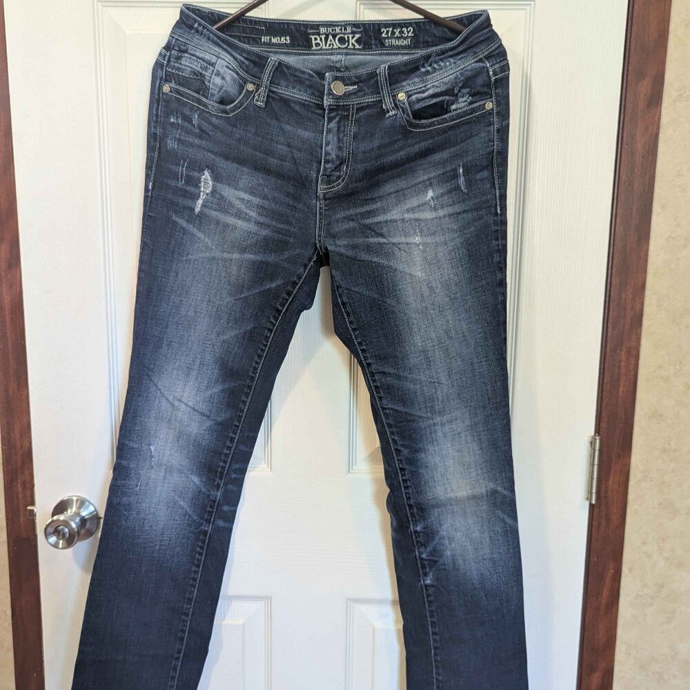 Buckle Black Size 27 X 32 Straight Leg Distressed Jeans